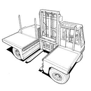 Side loader lift truck - a Fork Lift diagram by Stakapal - Leaders in Innovative Warehouse and Yard Storage Racking Solutions and Cantilever Racking Specialists