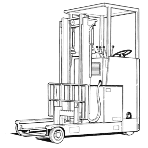 Industrial reach truck - a Fork Lift diagram by Stakapal - Leaders in Innovative Warehouse and Yard Storage Racking Solutions and Cantilever Racking Specialists