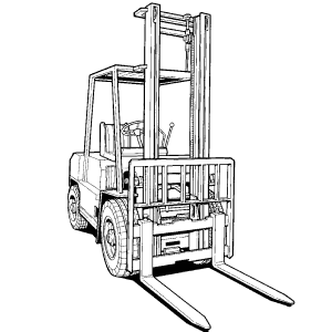 Industrial counterbalance lift truck - a Fork Lift diagram by Stakapal - Leaders in Innovative Warehouse and Yard Storage Racking Solutions and Cantilever Racking Specialists