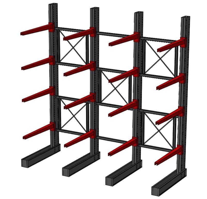 Cantilever Racking diagram by Stakapal