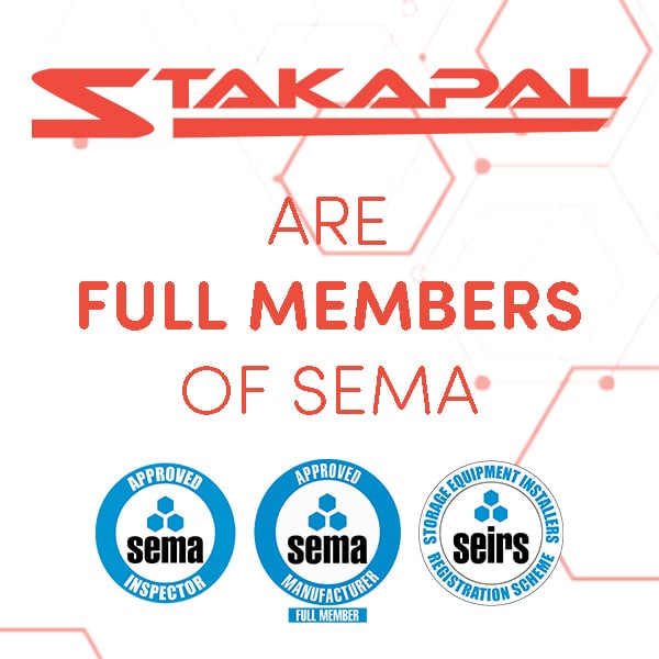 Stakapal are Full Members of SEMA (Storage Equipment Manufacturers' Association) with all of the in-house staff being accredited SARIs and SEIRS